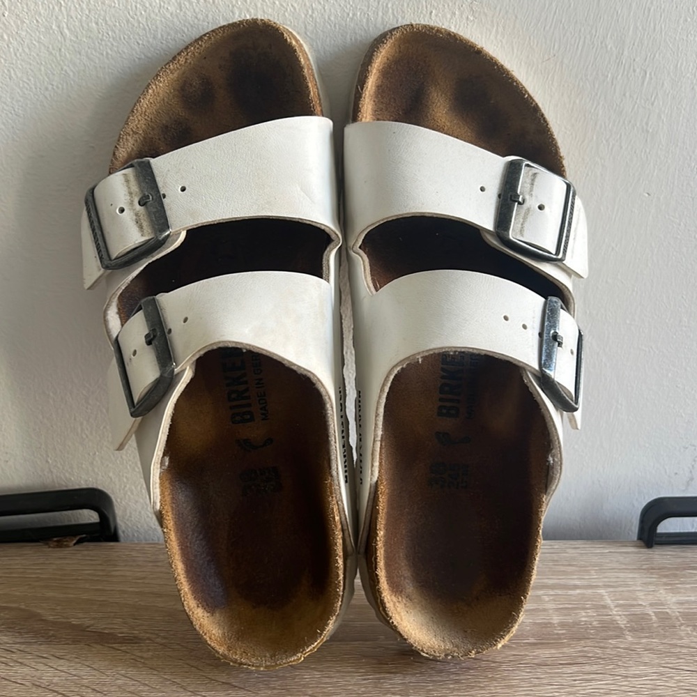 White Birkenstock Arizona - | Size 38